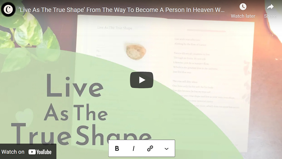 ‘Live As The True Shape’ From The Way To Become A Person In Heaven While Living By Teacher Woo Myung