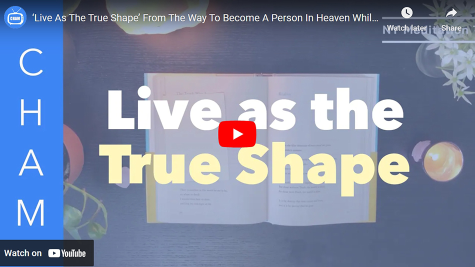 ‘Live As The True Shape’ From The Way To Become A Person In Heaven While Living By Teacher Woo Myung