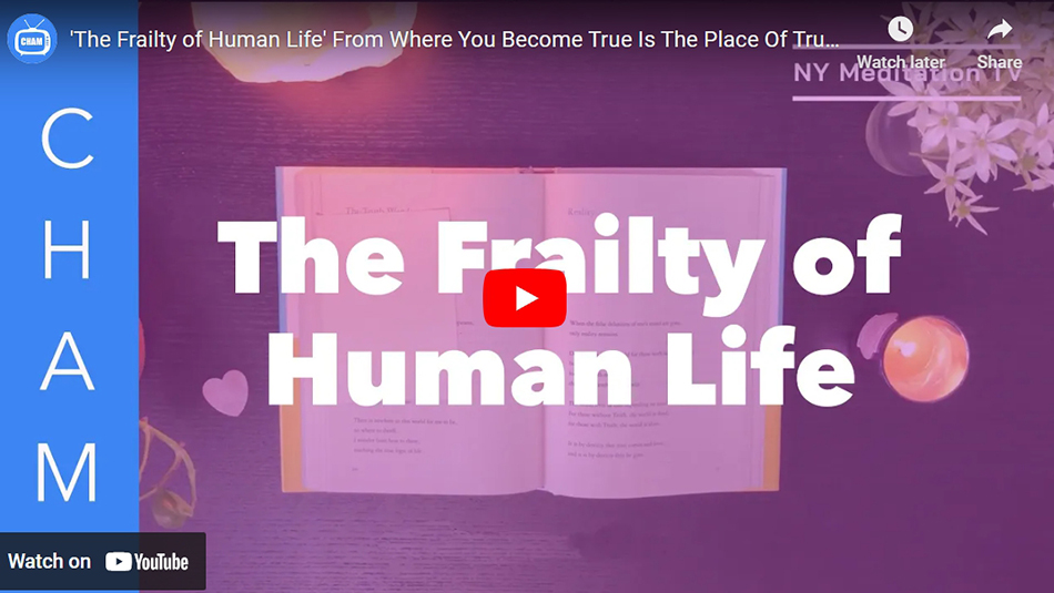 ‘The Frailty of Human Life’ From Where You Become True Is The Place Of Truth By Teacher Woo Myung